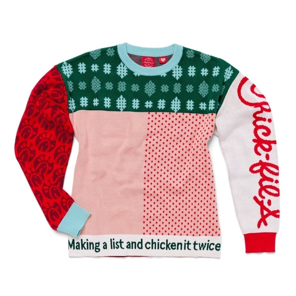 Chick-fil-A Ugly Christmas Sweater Size M | Sold Out NWT Holiday Knit Unisex - Picture 1 of 5